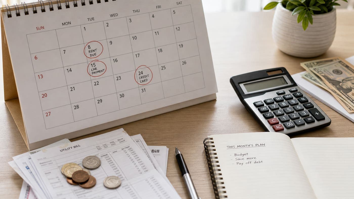 Bill calendar and money planning