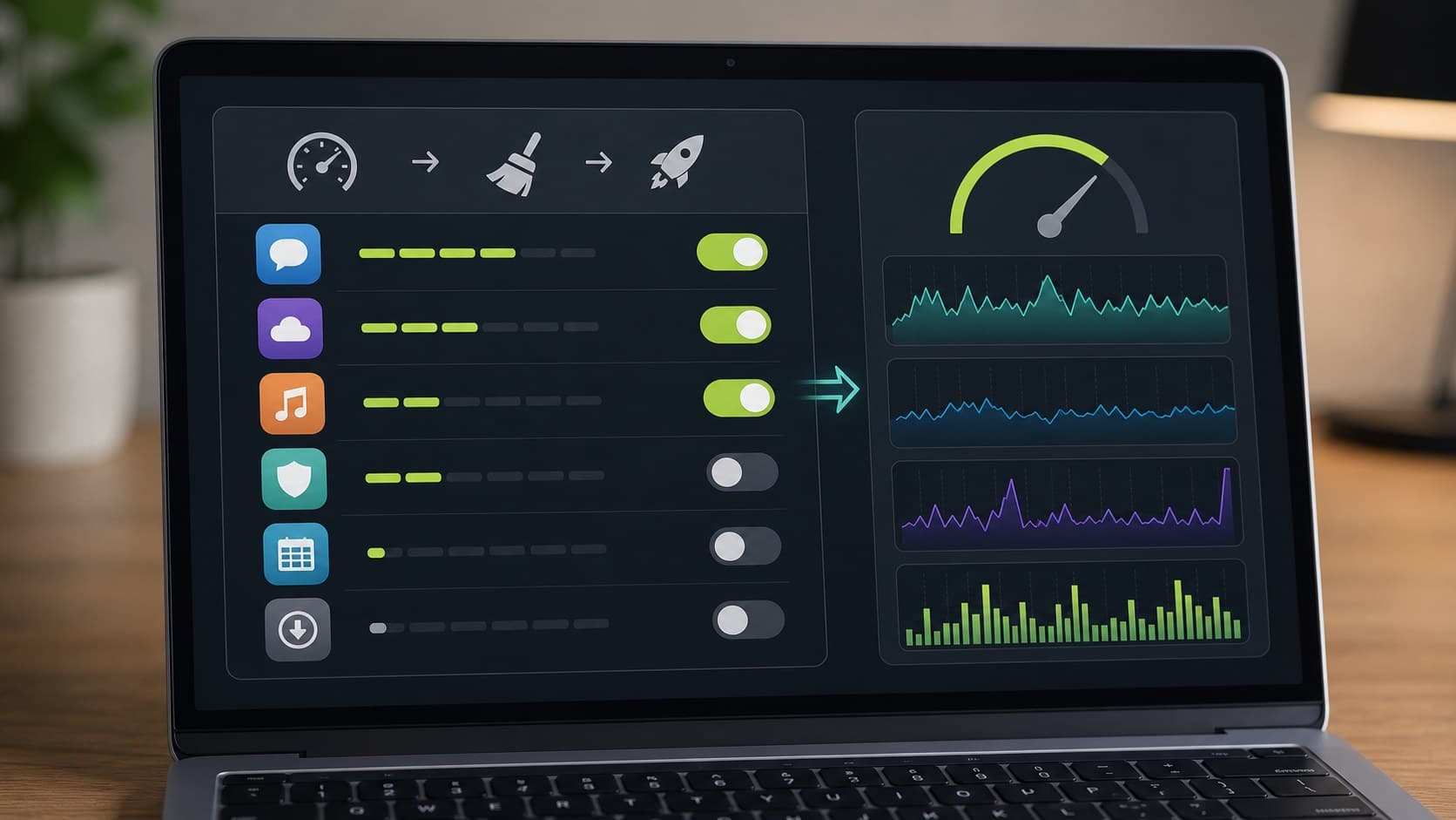 Startup app cleanup dashboard