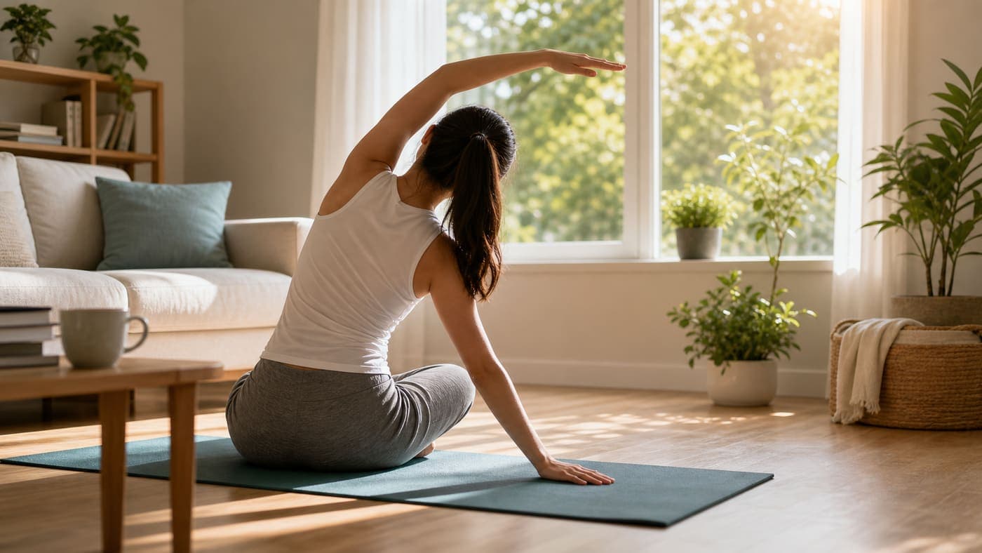 Five minute morning stretch