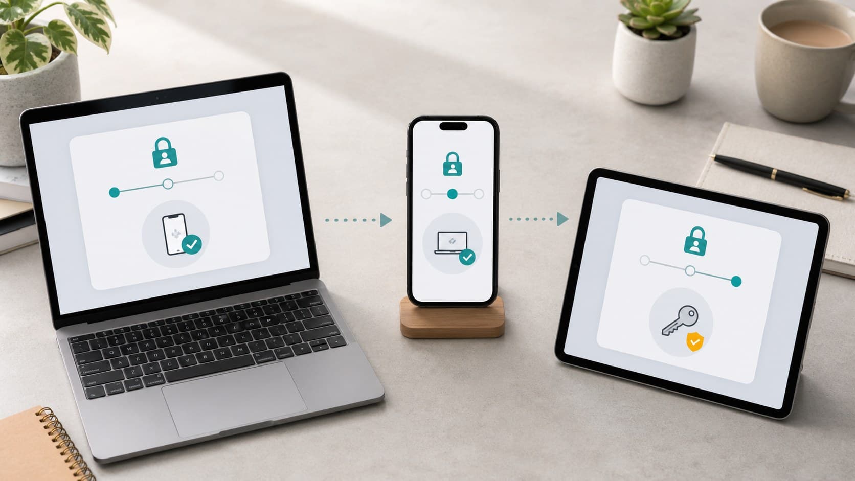 Passkey setup workflow across devices