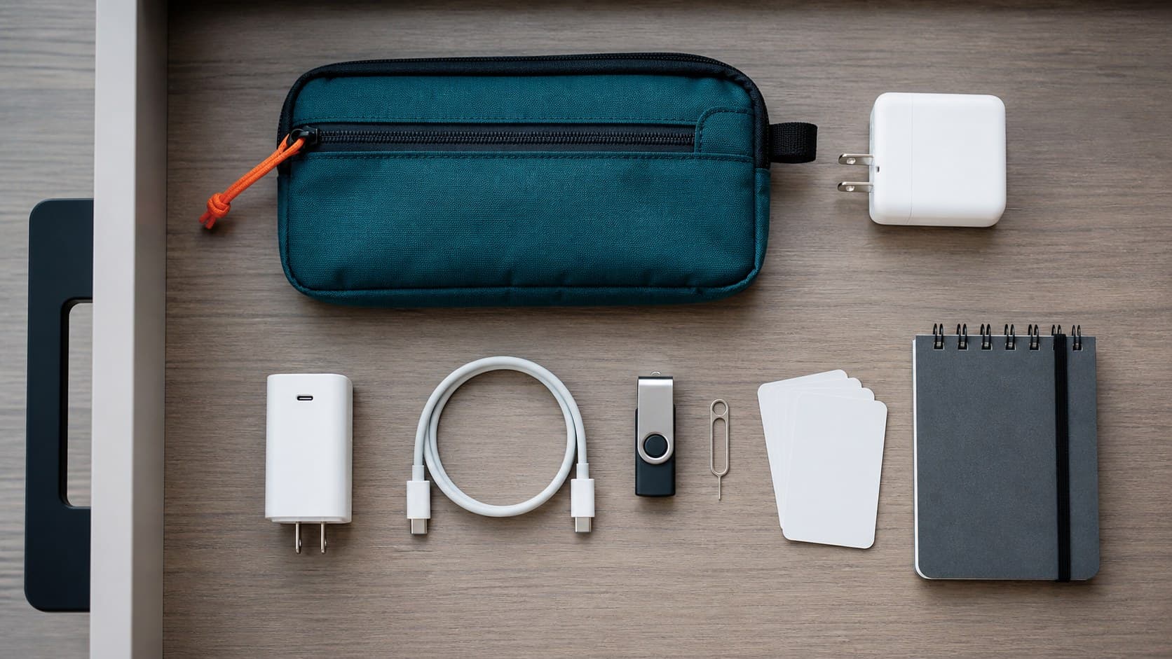 Compact physical tech recovery kit in a drawer