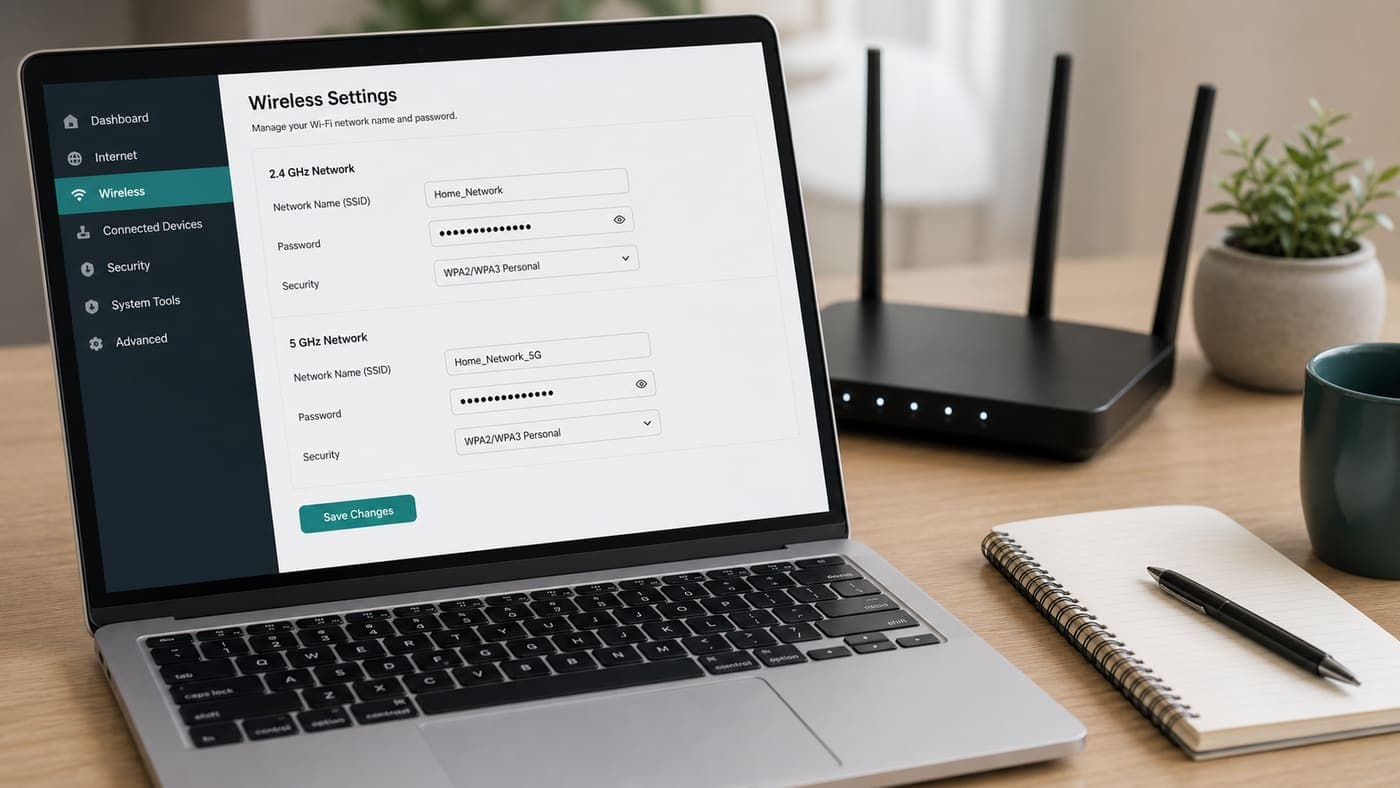 Router password settings