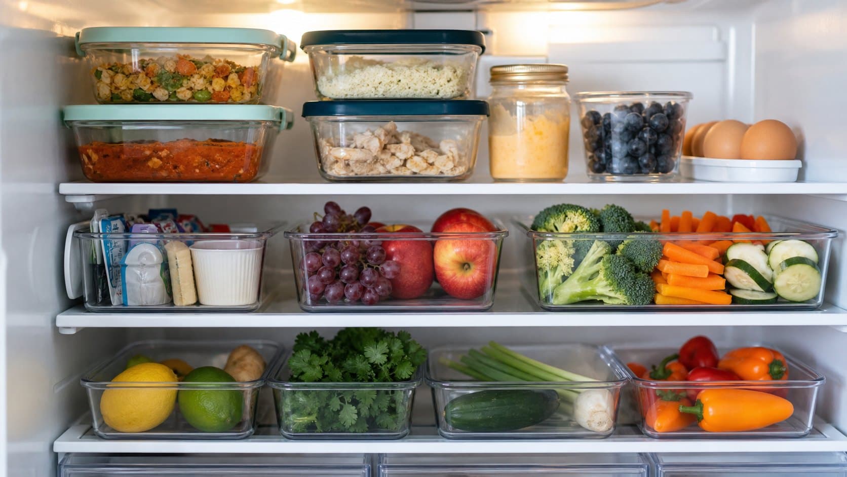Organized refrigerator zones