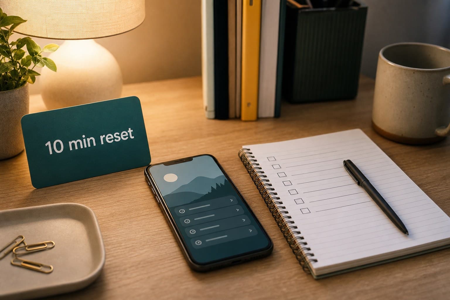 A 10-minute phone reset setup with checklist