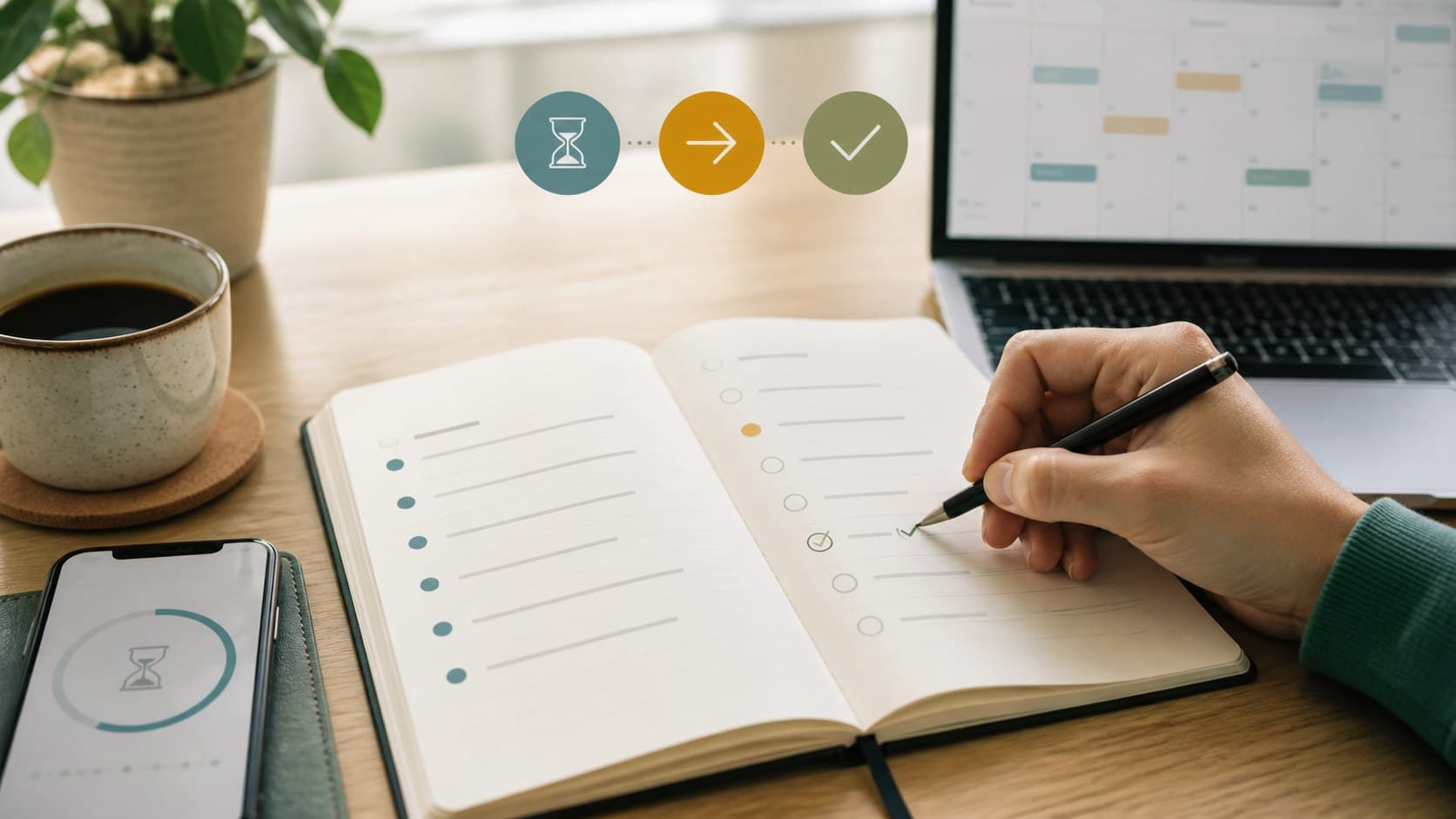 Weekly review of a waiting on list