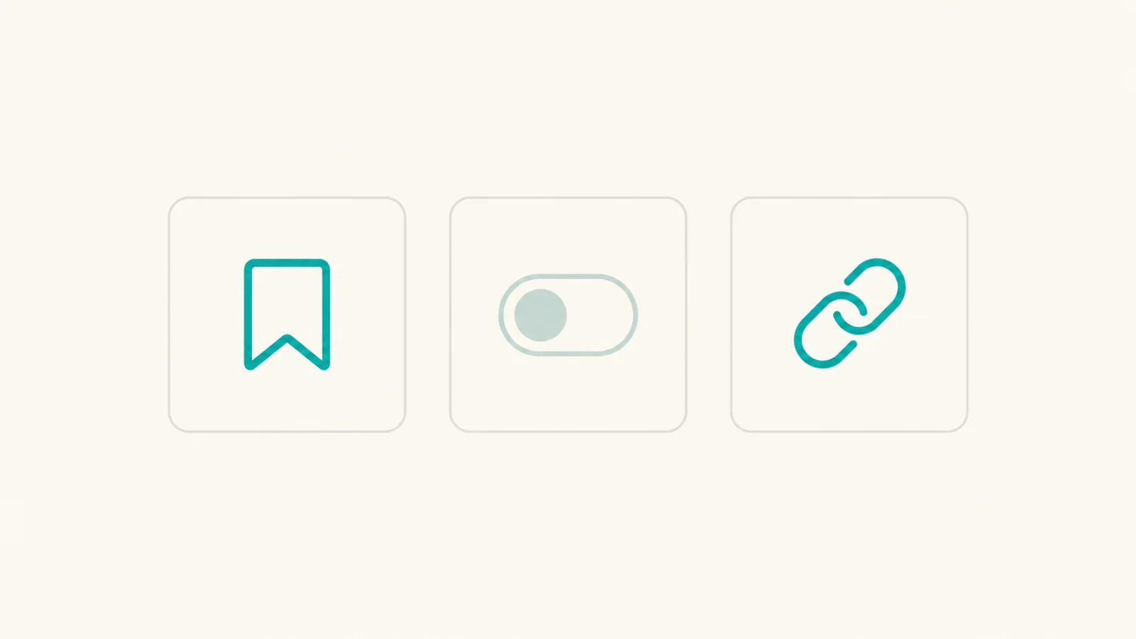 Three icons for saved memories, training and connected apps